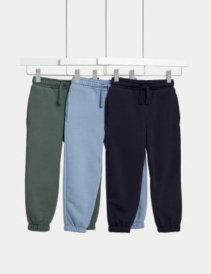 

Boys M&S Collection 3pk Cotton Rich Joggers (2-8 Yrs) - Multi, Multi