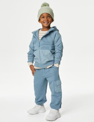 

Boys M&S Collection Pure Cotton Cargo Joggers (2-8 Yrs) - Blue, Blue