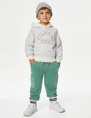 

Boys M&S Collection Pure Cotton Cargo Joggers (2-8 Yrs) - Green, Green