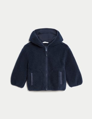 

Boys M&S Collection Fleece Zip Through Hooded Top (2-8 Yrs) - Navy, Navy