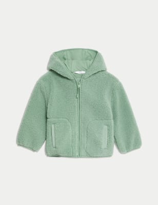 

Boys M&S Collection Fleece Zip Through Hooded Top (2-8 Yrs) - Green, Green