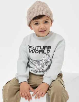 

Boys M&S Collection Cotton Rich Future Dinosaur Sweatshirt (2-8 Yrs) - Light Mint, Light Mint