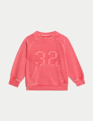 

Boys M&S Collection Pure Cotton 32 Slogan Sweatshirt (2-8 Yrs) - Red, Red