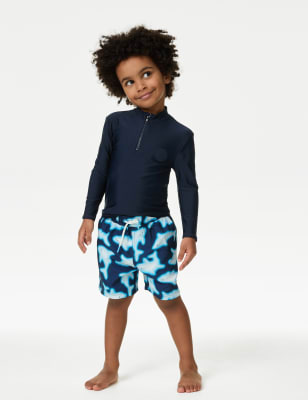 

Boys M&S Collection Shark Swim Shorts (2-8 Yrs) - Navy Mix, Navy Mix