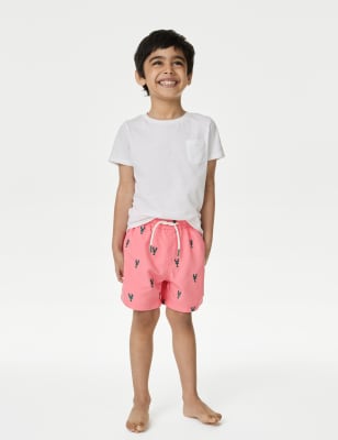 

Boys M&S Collection Embroidered Swim Shorts (2-8 Yrs) - Pink Mix, Pink Mix