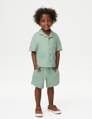 

M&S Collection Conjunto de 2 piezas de parte de arriba y de abajo 100% algodón (2-8 años) - Green, Green