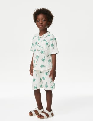 

Boys M&S Collection 2pc Pure Cotton Top & Bottom Outfit (3-8 Yrs) - Cream Mix, Cream Mix