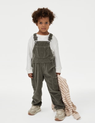 

Boys M&S Collection 2pc Pure Cotton Dungarees Outfit (2-8 Yrs) - Green Mix, Green Mix