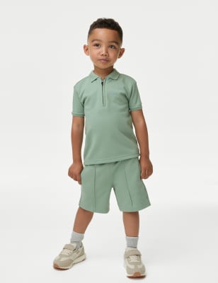 

Boys M&S Collection Polo Shirt And Shorts Set (2-8 Yrs) - Willow, Willow