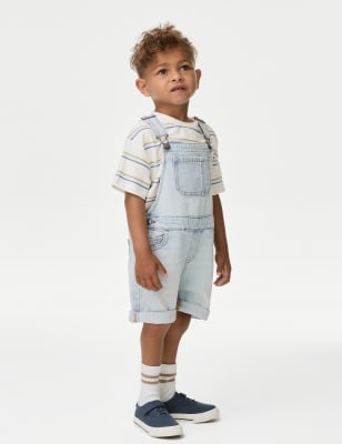 

Boys M&S Collection 2pc Pure Cotton Striped Outfit (2-8 Yrs) - Denim, Denim