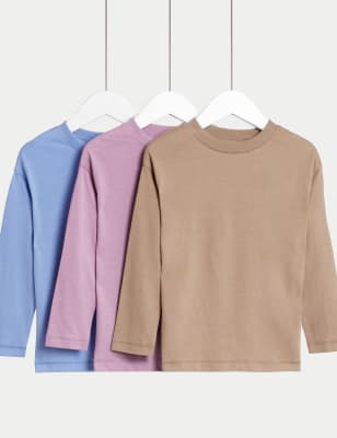 

Boys M&S Collection 3pk Pure Cotton Plain Tops (2-8 Yrs) - Dusted Lilac, Dusted Lilac