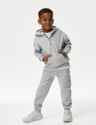 

Boys M&S Collection Cotton Rich Tracksuit (2-8 Yrs) - Grey, Grey