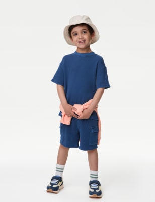 

Boys M&S Collection Pure Cotton Top & Bottom Outfit (2-8 Yrs) - Indigo, Indigo