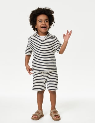 

M&S Collection Conjunto 100% algodón de rayas (2-8 años) - Navy Mix, Navy Mix