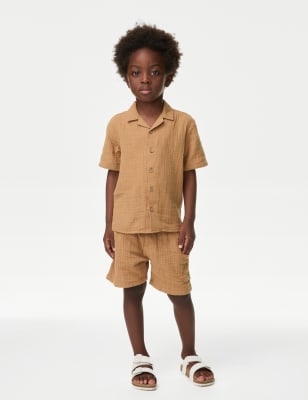 

Boys M&S Collection 2pc Pure Cotton Top & Bottom Outfit (2-8 Yrs) - Spice, Spice