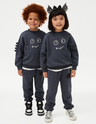 

Boys M&S Collection 2pc Cotton Rich Halloween Top & Bottom Outfit (3-8 Yrs) - Charcoal, Charcoal