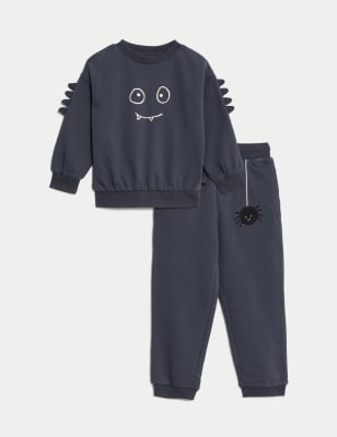 

Boys M&S Collection 2pc Cotton Rich Halloween Top & Bottom Outfit (3-8 Yrs) - Charcoal, Charcoal