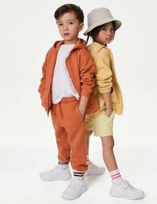 

Boys,Unisex,Girls M&S Collection Cotton Rich Joggers (2-8 Yrs) - Burnt Orange, Burnt Orange