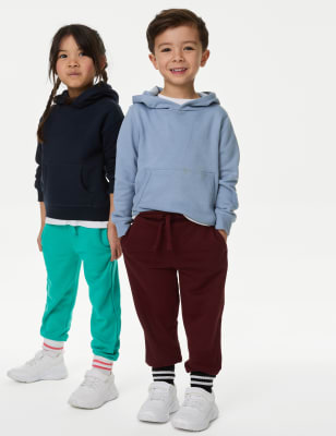 

Boys,Unisex,Girls M&S Collection Cotton Rich Joggers (2-8 Yrs) - Burgundy, Burgundy