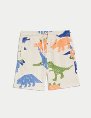 

Boys M&S Collection Cotton Rich Dinosaur Print Shorts (2-8 Yrs) - Calico, Calico