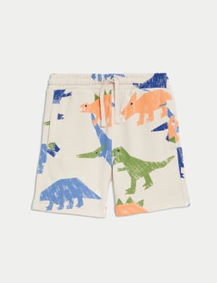 

M&S Collection Pantalón corto de algodón con estampado de dinosaurios (2-8 años) - Calico, Calico