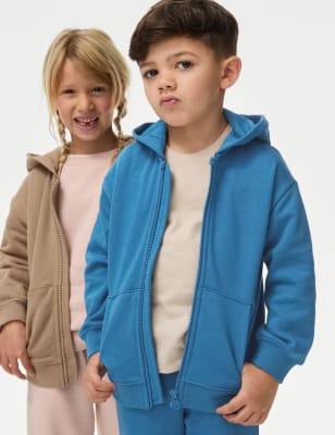 

Boys M&S Collection Cotton Rich Zip Hoodie (2-8 Yrs) - Teal, Teal