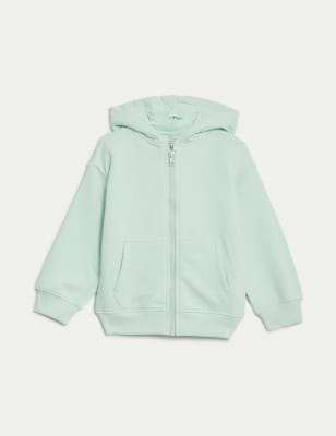 

M&S Collection Hoodie mit hohem Baumwollanteil und Reißverschluss (2-8 J.) - Mint, Mint