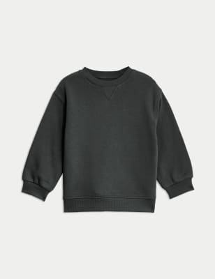 

M&S Collection Sudadera de algodón lisa (2-8 años) - Carbon, Carbon