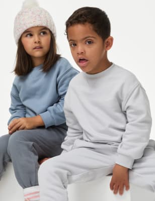 

M&S Collection Einfarbiges Sweatshirt mit hohem Baumwollanteil (2-8 J.) - Pearl Grey, Pearl Grey