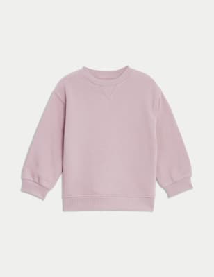 

M&S Collection Einfarbiges Sweatshirt mit hohem Baumwollanteil (2-8 J.) - Dusted Pink, Dusted Pink