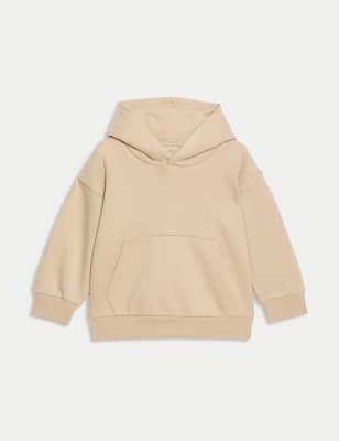 

M&S Collection Einfarbiger Hoodie mit hohem Baumwollanteil (2-8 J.) - Neutral, Neutral