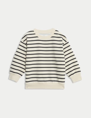 

Boys M&S Collection Cotton Rich Striped Sweatshirt (2-8 Yrs) - Black/White, Black/White