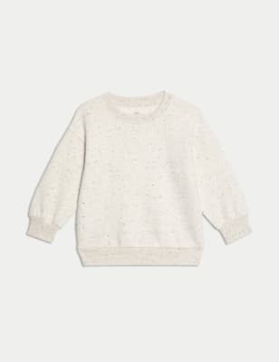 

Boys M&S Collection Cotton Rich Neppy Sweatshirt (2-8 Yrs) - Cream, Cream