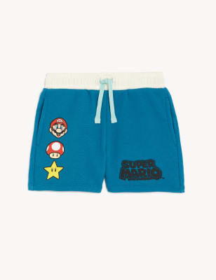 

Boys M&S Collection Cotton Rich Super Mario™ Shorts (2-8 Yrs) - Blue Mix, Blue Mix