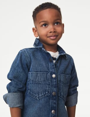 

Boys M&S Collection 2pc Denim Shirt and T-Shirt Set (2-8 Yrs), Denim