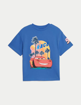 

M&S Collection T-Shirt aus reiner Baumwolle mit Disney Cars™-Motiv (2-8 J.) - Blue, Blue