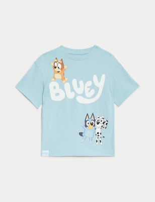 

Boys M&S Collection Pure Cotton Bluey T-Shirt (2-8 Yrs) - Faded Blue, Faded Blue