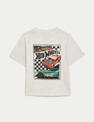 

Boys M&S Collection Pure Cotton Hot Wheels™ T-Shirt (2-8 Yrs) - Light Grey, Light Grey