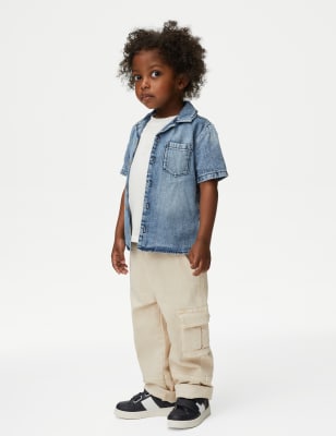 

Boys M&S Collection 2pc Denim Shirt and T-Shirt (2-8 Yrs), Denim