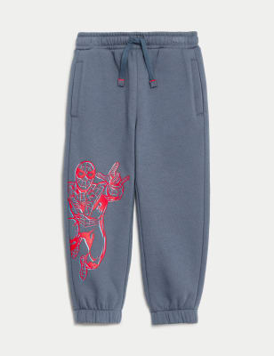 

Boys M&S Collection Cotton Rich Spider-Man™ Joggers (2-8 Yrs) - Air Force Blue, Air Force Blue
