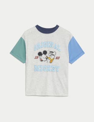 

Boys M&S Collection Cotton Rich Mickey™ T-Shirt (2-8 Yrs) - Grey Mix, Grey Mix
