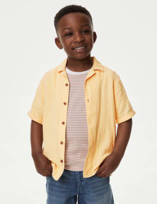 

Boys M&S Collection Pure Cotton Shirt and T-Shirt Set (2-8 Yrs) - Yellow, Yellow