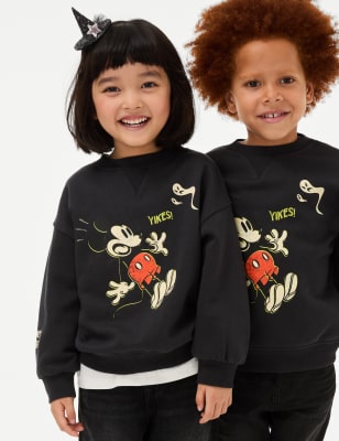 

M&S Collection Sweatshirt mit hohem Baumwollanteil und Mickey™-Motiv (2-8 J.) - Charcoal, Charcoal