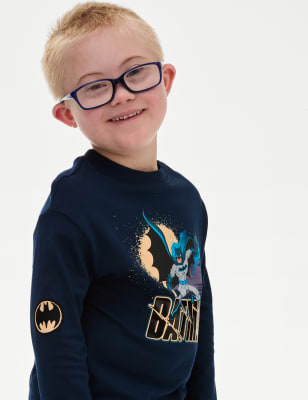 

Boys M&S Collection Pure Cotton Batman Top (2-8 Yrs) - Navy, Navy