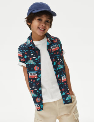 

M&S Collection Conjunto de 2 piezas 100% algodón con camisa y camiseta (2-8 años) - Navy Mix, Navy Mix