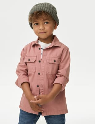 

Boys M&S Collection 2pc Pure Cotton Shirt & T-Shirt Set (2-16 Yrs) - Pink, Pink