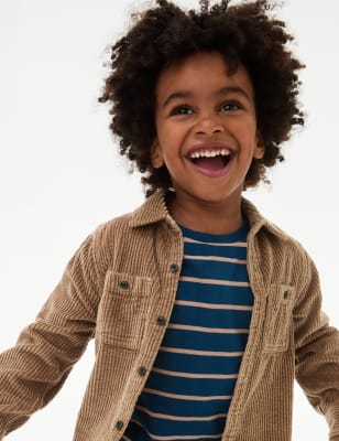 

M&S Collection 2-teiliges Set mit Hemd und T-Shirt aus reiner Baumwolle (2-8 J.) - Brown, Brown
