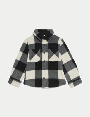 

Boys M&S Collection Fleece Check Shacket (2-8 Yrs) - Black Mix, Black Mix