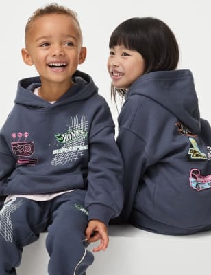 

M&S Collection Hoodie mit hohem Baumwollanteil und Hot Wheels™-Motiv (2-8 J.) - Blue, Blue