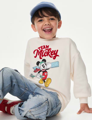 

M&S Collection Sudadera de algodón de Mickey Mouse™ (2-8 años) - Ecru, Ecru